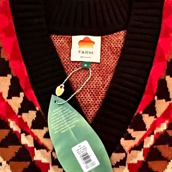 🌺🎉HP🎉🌺 NWT Farm Rio Heart Deco Maxi Knit Cardigan - Picture 15 of 15